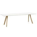 HAY CPH30 table, 250 x 90 cm, lacquered oak - white laminate