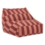 Nobodinoz Vibes kids' armchair beanbag, maroon tiles, view 1