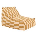 Nobodinoz Vibes Long beanbag, mustard and sand tiles, view 1