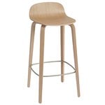 Muuto Visu bar stool, 75 cm, oak
