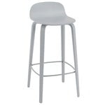 Muuto Visu bar stool, 75 cm, grey