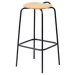 Mattiazzi MC16 Forcina bar stool 74 cm, black steel - ash