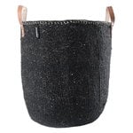 Mifuko Kiondo basket with handles L, black