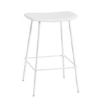 Muuto Fiber bar stool, tube base, white