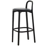 Woodnotes Siro+ bar stool 75 cm, black - black leather