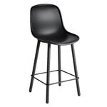 HAY Neu 12 bar stool, soft black - black oak - black
