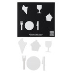 Design Letters Organise with Icons, Foodie, white
