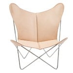 OX Denmarq Trifolium chair, brushed stainless steel - natural