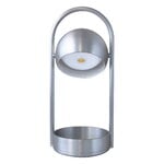 Frandsen Ball portable table lamp, brushed aluminium, product image