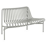 HAY Palissade Park dining bench add-on, out, sky grey, product image