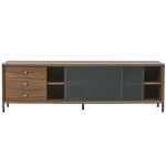 Harto Gabin sideboard with drawers 162 cm, walnut - slate grey