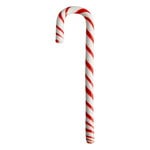 Kosta Boda Polka candy cane glass ornament, 170 mm, white - red, product image