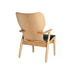 Artek Domus lounge chair, lacquered oak - black leather