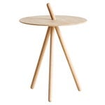 Woud Come Here side table, white pigmented lacquered oak