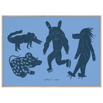 MADO Four Creatures juliste, 50 x 70 cm, sininen