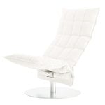 Woodnotes K chair, swivel base, narrow, white