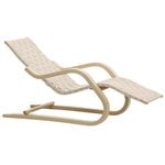 Artek Aalto lounge chair 43, birch - natural/white webbing, product image