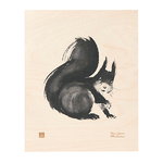 Teemu Järvi Illustrations Squirrel plywood poster