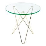 OX Denmarq Tall Mini O pöytä, messinki - vihreä lasi