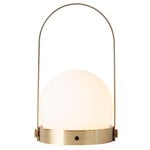 Menu Carrie LED table lamp, brushed brass