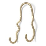 Ferm Living Curvature double hook, brass