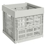 HAY Colour Crate, Cube, plástico reciclado, gris, imagen del producto