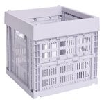 HAY Colour Crate kori, Cube, kierrätysmuovi, lavender, tuotekuva
