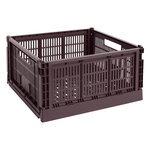 HAY Colour Crate, L Square, recycled plastic, bordeaux, product image