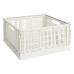 HAY Colour Crate kori, L Square, kierrätysmuovi, off-white, tuotekuva