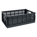 HAY Colour Crate, L, recycled plastic, charcoal, product image