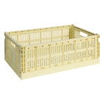 HAY Colour Crate, L, plastique recyclé, jaune clair, image produit