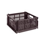 HAY Colour Crate, M Square, recycled plastic, bordeaux, product image