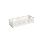 HAY Colour Crate Mini kori, Oblong, kierrätysmuovi, off-white, tuotekuva