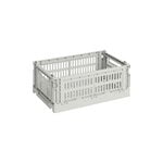 HAY Colour Crate kori, S, kierrätysmuovi, grey, tuotekuva
