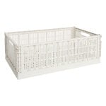 HAY Colour Crate kori, XL, kierrätysmuovi, off-white, tuotekuva