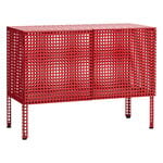 HAY Perforated floor cabinet, small, wine red, product image