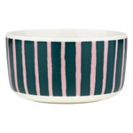 Marimekko Oiva - Piccolo Schale, 5 dl, weiß - hellrosa - dunkelgrün, produktbild