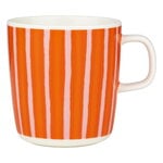 Marimekko Oiva - Piccolo mug, 4 dl, white - light pink - orange, product image