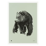 Teemu Järvi Illustrations Gentle Bear poster, 50 x 70 cm, spring green