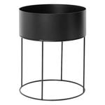 ferm LIVING Plant Box, rond, noir