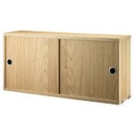 String Furniture String cabinet, 78 x 20 cm, oak