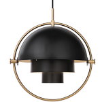 GUBI Lampada a sospensione Multi-Lite, ottone - nero