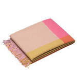 Vitra Colour Block torkkupeitto, vaaleanpunainen - beige