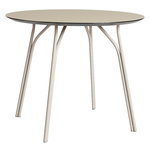 Woud Tree ruokapöytä, pyöreä 90 cm, beige