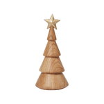Spring Copenhagen The Christmas Tree figurine, oak - gold star, product image