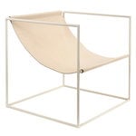 valerie_objects Solo Seat lounge chair, cream - leather, product image