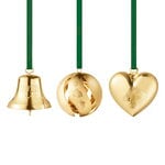 Georg Jensen Collectable ornament 2023, 3 pcs, gold plated brass