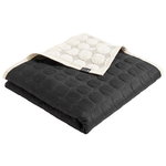HAY Mega Dot bed cover, black - cream