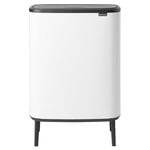 Brabantia Bo Touch Bin Hi, 60 L, blanc