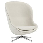Normann Copenhagen Hyg lounge chair, high, swivel and tilt, alum.-Main Line Flax